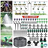 king do way 30M Kits de Riego por Goteo para Equipos de Riego Automático, Sistema de Riego con Boquilla y gotero Ajustables para Jardín, Invernadero, Césped, Maceta