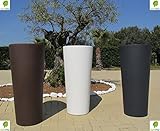 Maceta color bronce de resina Genesis Cache-Pot redonda alto 85 x 38 cm