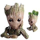 Baby Groot Maceta, Pen Pot y Macetas, Gente del Árbol, Figura de acción para Plantas y bolígrafos de la película clásica, para Deco del Acuario/Decoración de Escritorio/Perfecto como Regalo (M1)