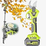 Tijeras Poda A Batería con Cable De Extensión Y Batería Recargable De Litio para JardineríA, Huertos, Parques Eléctrica Tijeras De Podar Diámetro De Corte De 40/50mm (Size : 3 Battery, Color : with