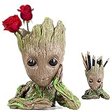 Homened Baby Groot Maceta, Groot Flower Pot Guardianes de la Galaxia Figura Groot Maceta y Caja de Lápices Plumas para Niña Niños Juguete