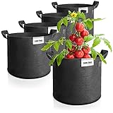 com-four 5X Saco para Plantas 20 L - Bolsa para Plantas - Macetero para Tomates - Saco fitosanitario (20 L- 5 Piezas)