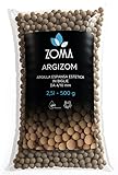ZOMA - Arcilla expandida para plantas en maceta - PH controlado - Arcilla esférica de grano pequeño para drenaje, hidropónica y decoración - Sin coloración química (500 g), marrón