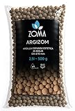 ZOMA - Arcilla expandida para plantas en maceta - PH controlado - Arcilla esférica de grano pequeño para drenaje, hidropónica y decoración - Sin coloración química (500 g), marrón