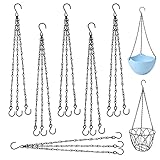 PUERHUACI Colgante Cadenas de Cestas 6 Piezas Cadena Colgante,Cadena de Metal Suspendida Cadena Colgante de Jardineras,3 Patas Cadena Colgante De Plantas para Macetas para Macetas