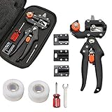 4EVERHOPE Garden Fruit Tree Tijeras de podar Pro Scissor Grafting Herramienta de Corte con 2 Extra Cuchilla y Cinta de injerto Pruner Tree Cutting Tool