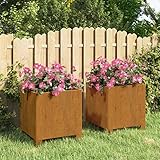 homiuse Jardineras Patas 2 Unidades Acero corten Gris 32x30x33 cm Jardinera Acero Jardineras Exterior Macetas Exterior Grandes Jardineras Grandes Exterior Jardineras Huerto Urbano Arriate De JardíN