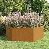 homiuse Jardinera de Acero corten Gris 120x120x45 cm Jardineras Huerto Urbano Jardinera Acero Arriate De JardíN Jardineras Exterior Macetas Exterior Grandes Jardineras Grandes Exterior