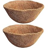 SUNYAY Paquete De 2 Ø20cm(8') Redondo Forro De Fibra De Coco Natural para Macetas De Flores y Verduras De Jardín Colgar Cesta