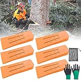 IXYHKB Cuña de Corte de Árboles, 6 PCS Cuña de Corte Cuñas para Talar Árb Para Motosierra, Cuñas para Talar Árbole, Cuñas de Troncos Cuñas de Tala de Motosierra Cuña de Plástico para Motosierra